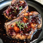 RASPBERRY BALSAMIC GLAZED beef CHOPS