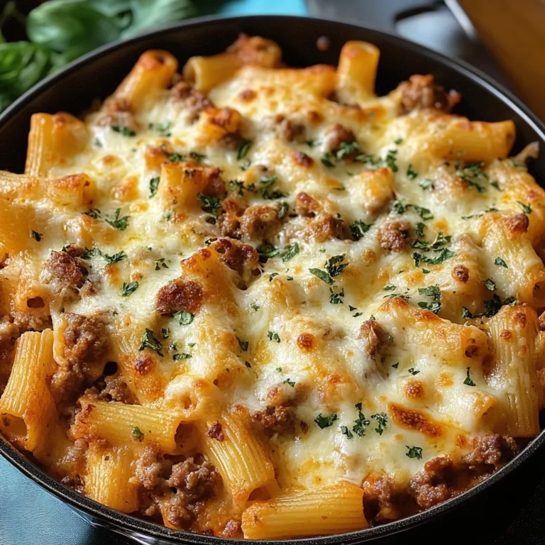 Baked Rigatoni with Sausage and Boursin Cheese