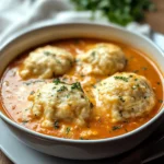 Best Tomato Soup with Cheddar Bay Dumplings