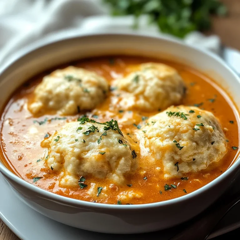 Best Tomato Soup with Cheddar Bay Dumplings
