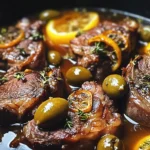 Braised Lamb Neck with Lemon, Olives & Warm Spices