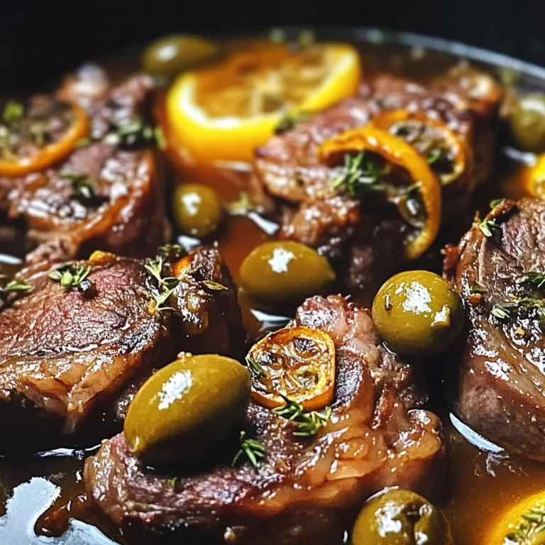 Braised Lamb Neck with Lemon, Olives & Warm Spices