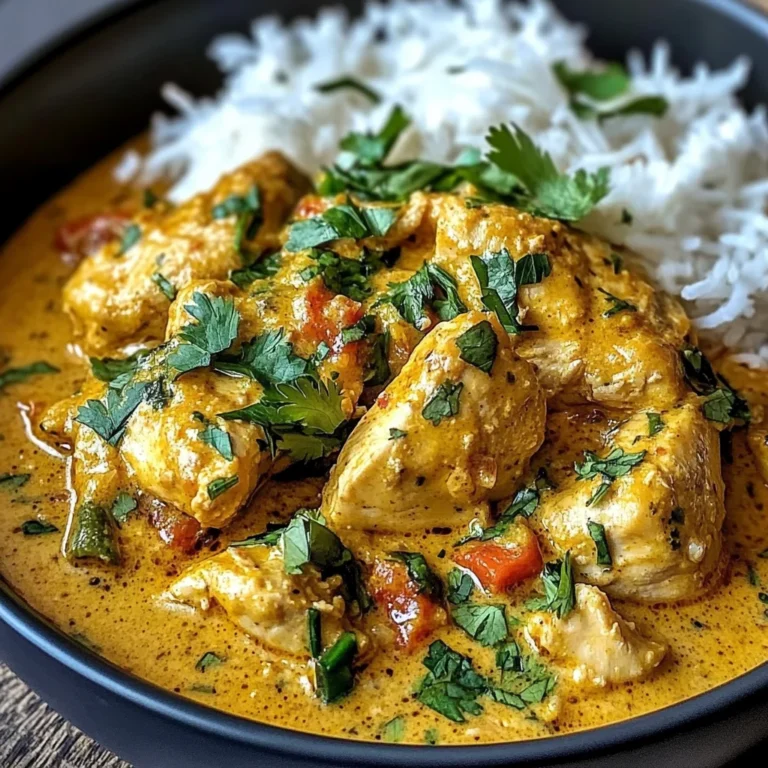Coconut-Spiced Chicken Curry with Garlic Naan & Golden Fries