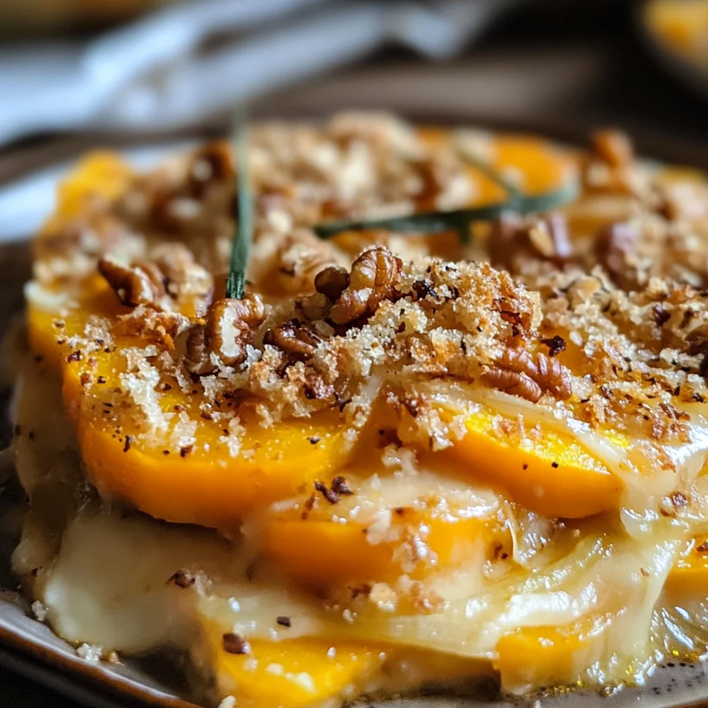 Easy Butternut Squash Gratin Leeks