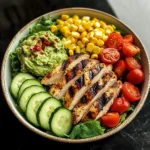 Grilled Chicken Power Bowl with Guac & Veggies