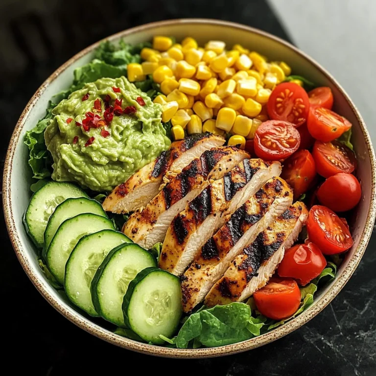 Grilled Chicken Power Bowl with Guac & Veggies
