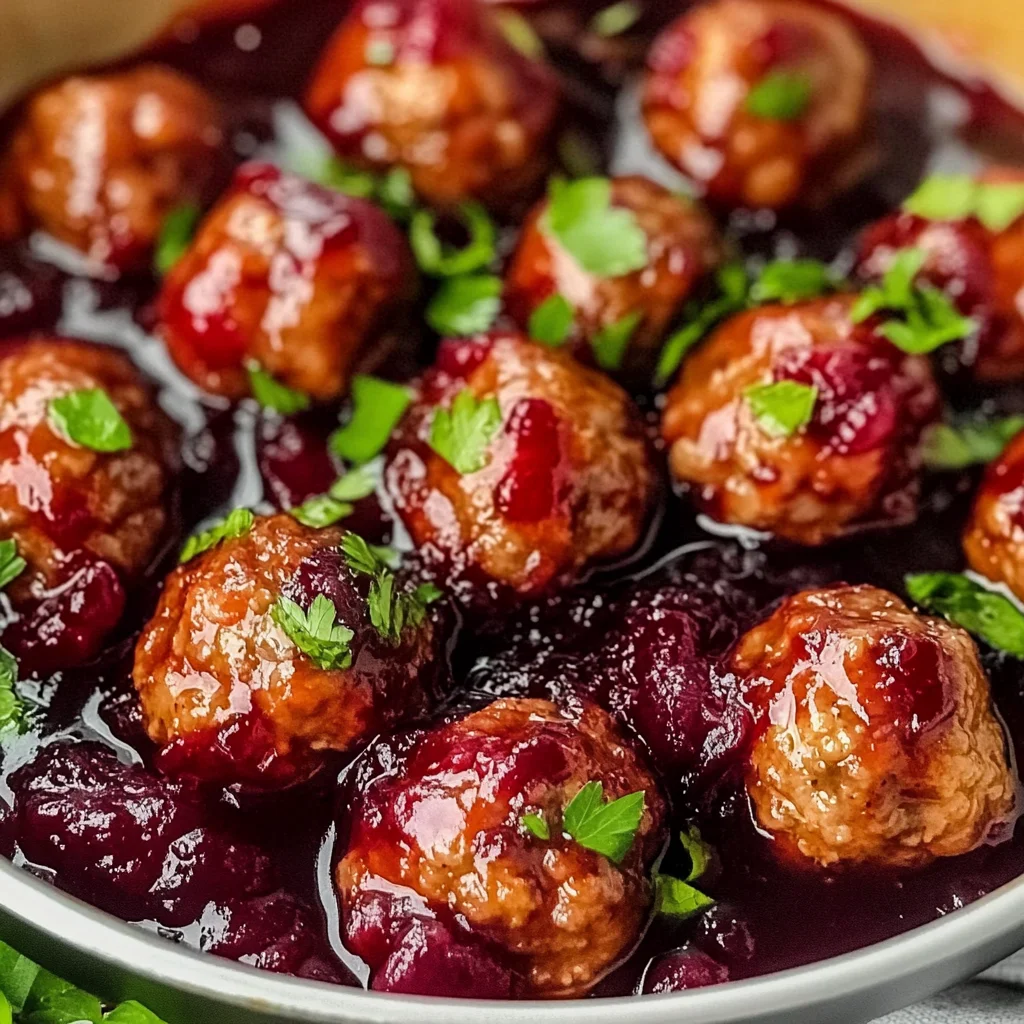 Quick Cranberry Meatballs (Christmas Recipe)
