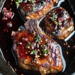 RASPBERRY BALSAMIC GLAZED beef CHOPS