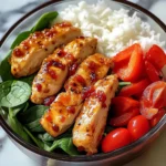 Spicy Honey Garlic Chicken Meal Prep Bowl