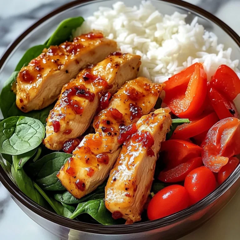 Spicy Honey Garlic Chicken Meal Prep Bowl