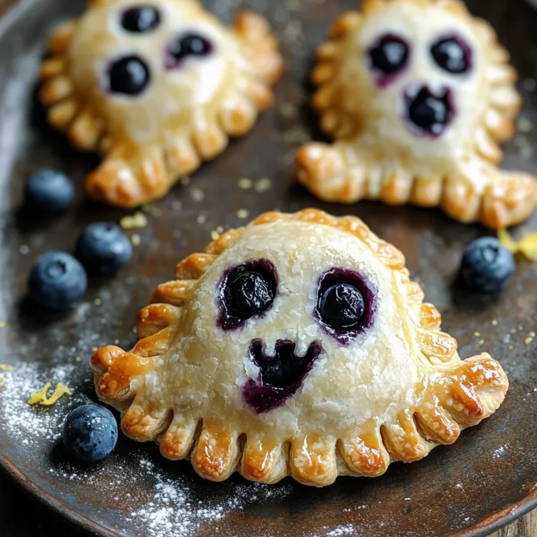 Vegan Blueberry Ghost Hand Pies