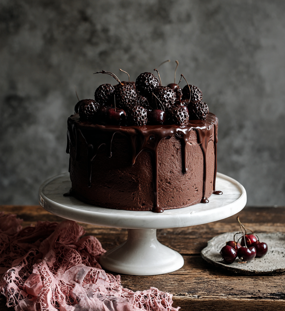 Vegan Chocolate Layer Skull Cake